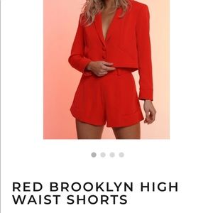 Fletch by JoJo high waisted red shorts